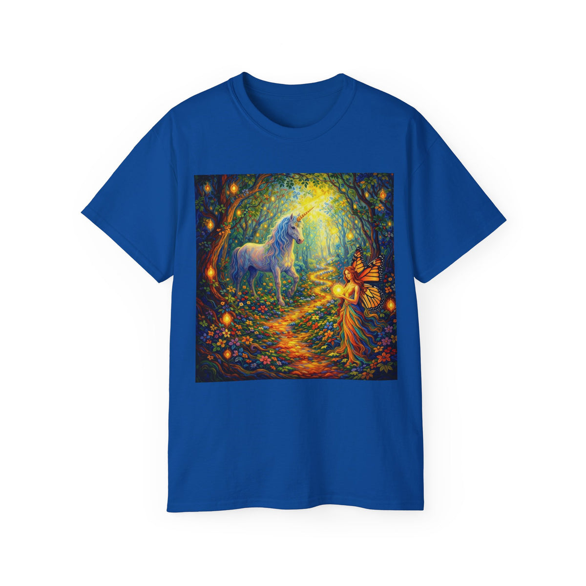 Unicorn Forest Cottin Tee — Magical Fairy & Unicorn Woodland Graphic T-Shirt