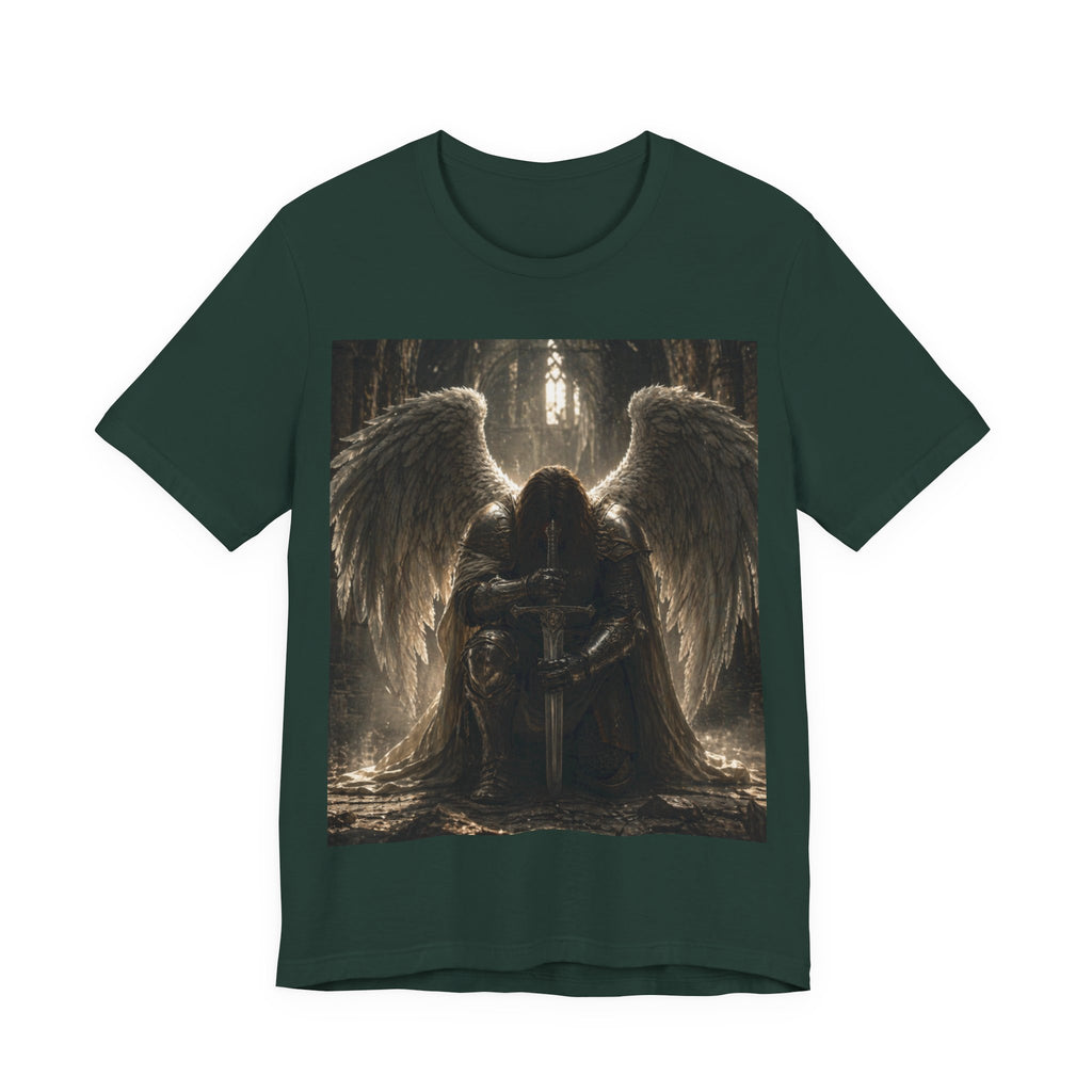 Dark Angel Graphic Tee — Gothic Winged Angel Art T-Shirt