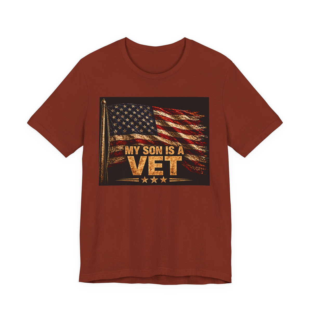 My Son Is A Vet T-Shirt — Patriotic American Flag Veteran Support Tee