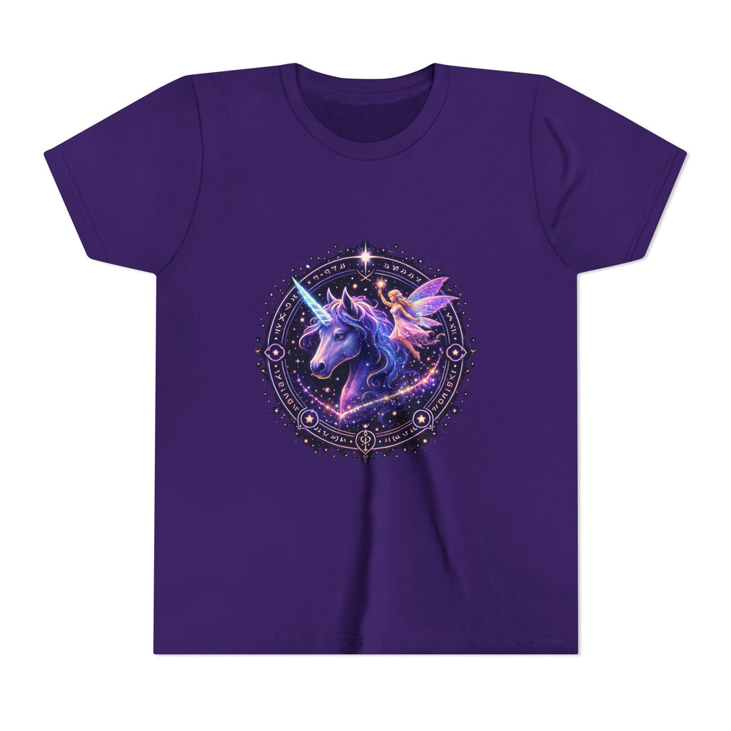 Youth Unicorn Tee — Magical Purple Galaxy Unicorn Graphic Shirt