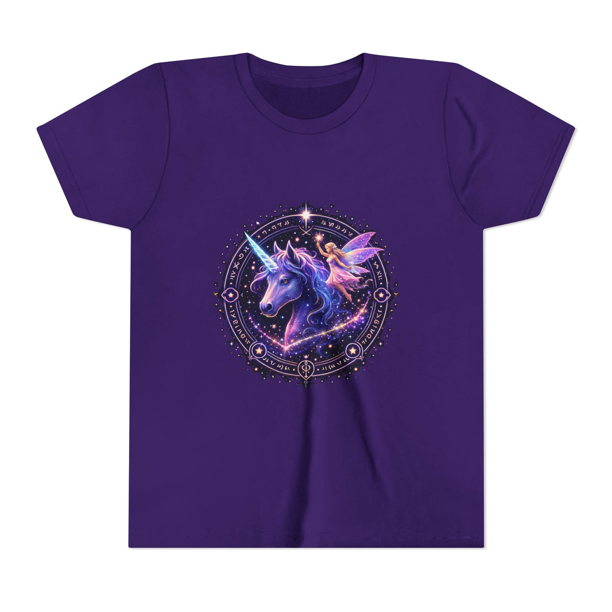 Youth Unicorn Tee — Magical Purple Galaxy Unicorn Graphic Shirt