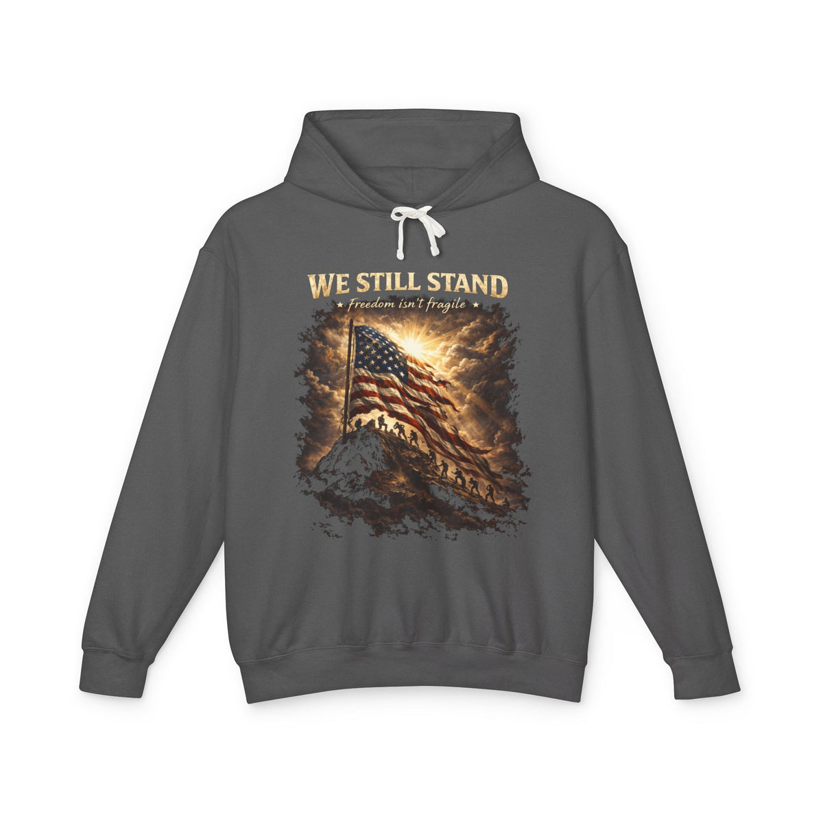 Patriotic "We Still Believe" Hoodie — American Flag Vintage Graphic