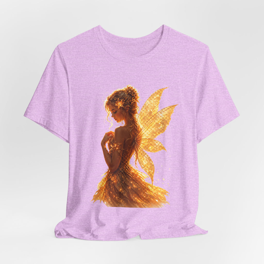 Golden Fairy T‑Shirt — Sparkling Fairy Silhouette Tee