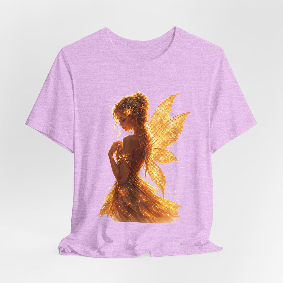 Golden Fairy T‑Shirt — Sparkling Fairy Silhouette Tee