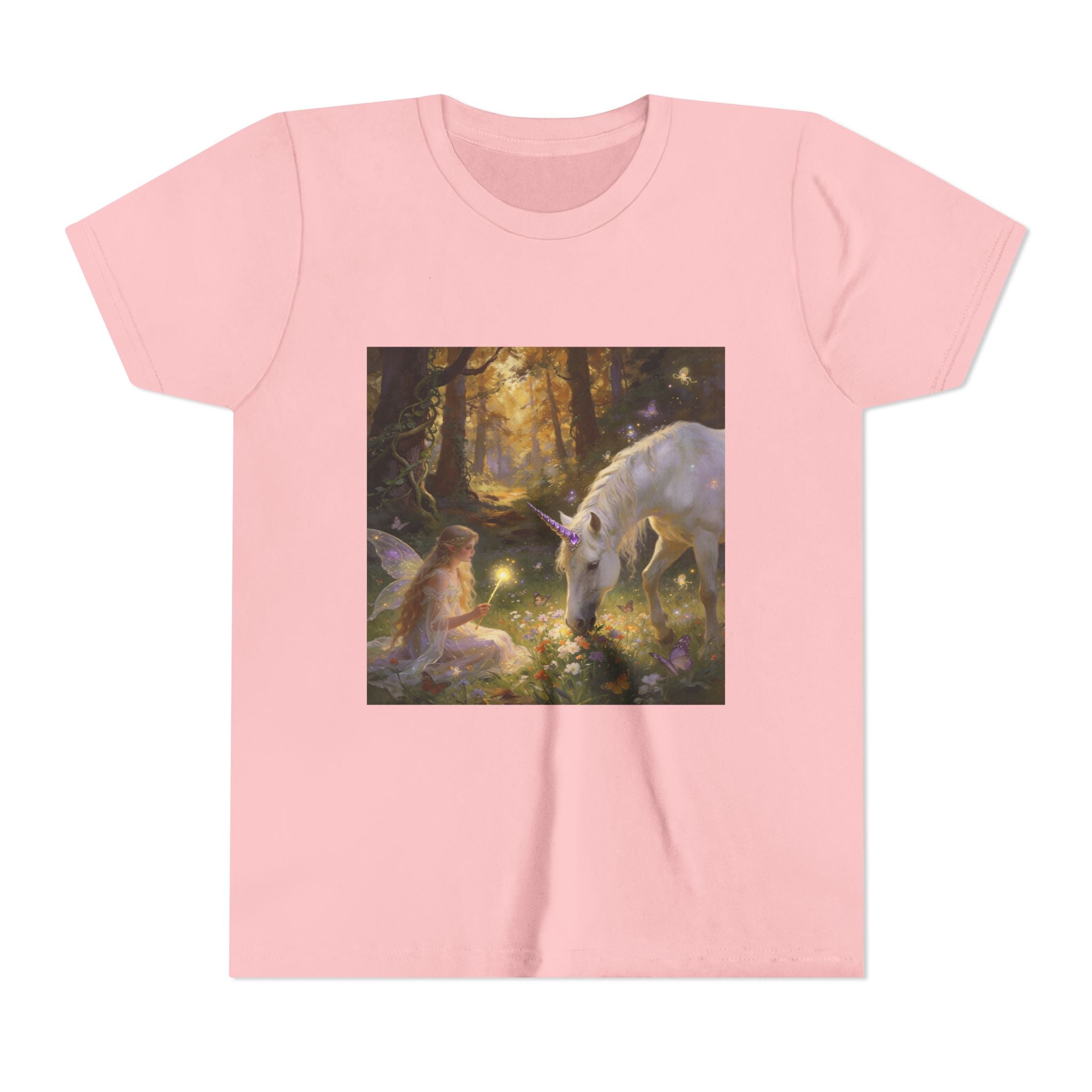 Youth Tee — Enchanted Forest Unicorn & Fairy Graphic