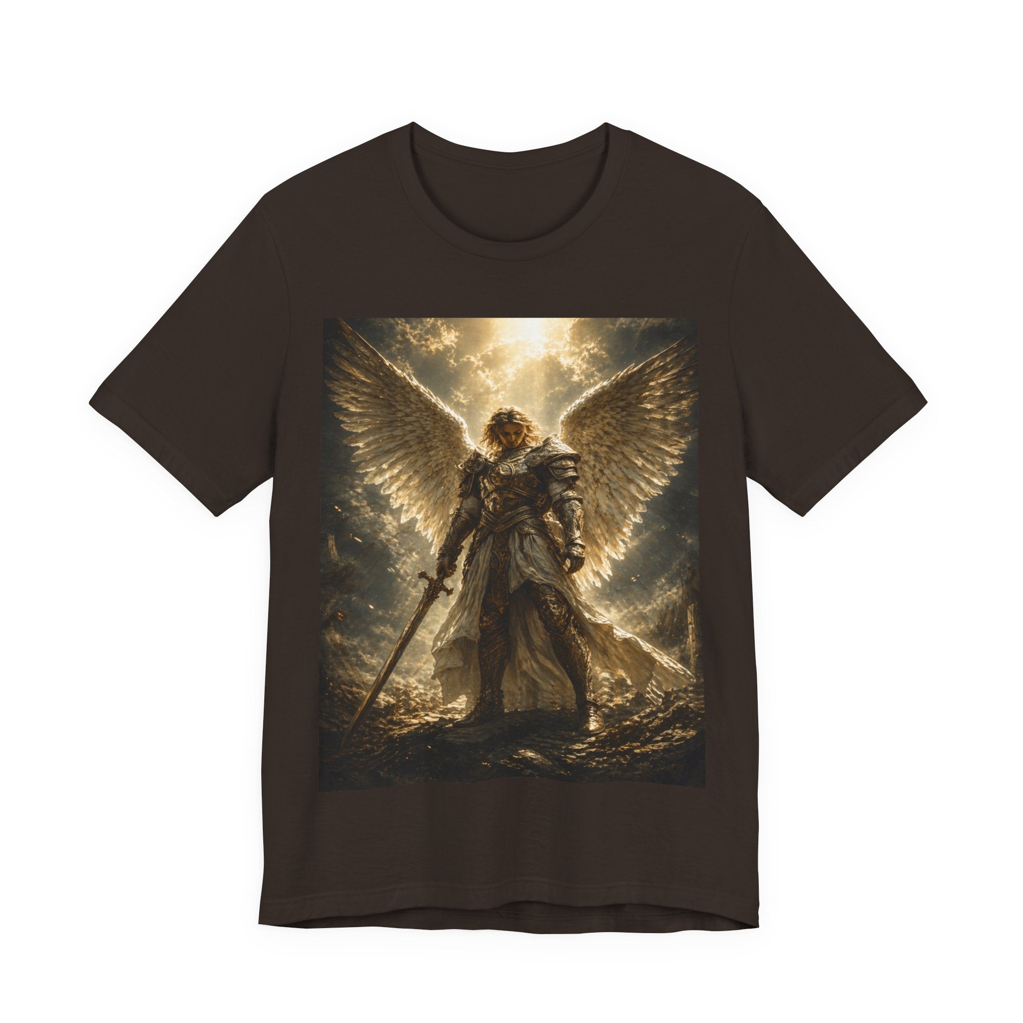 Angel Warrior Graphic Tee — Celestial Armor Archangel T-Shirt