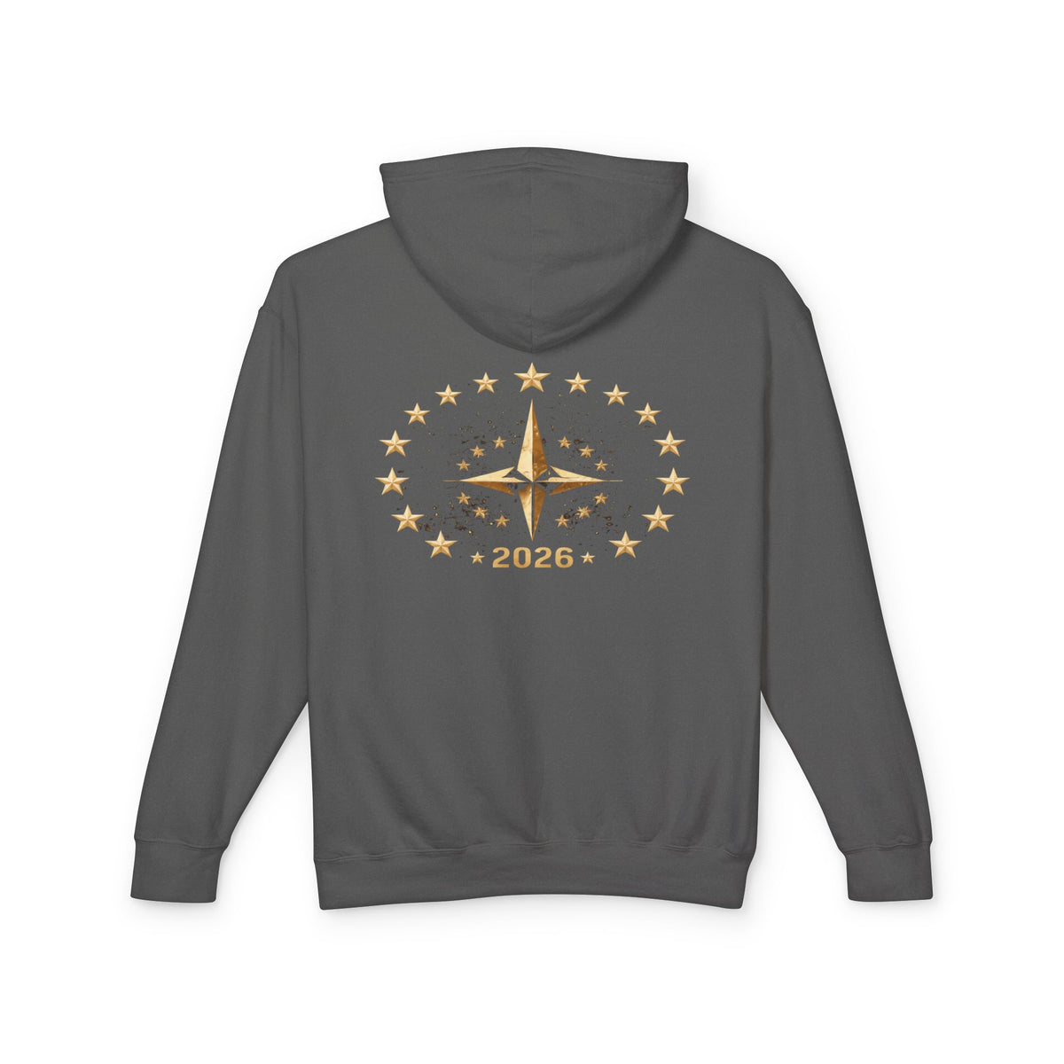 United By The Stars Eagle Flag Hoodie — "Stronger Together" Patriotic Military Veteran Pullover
