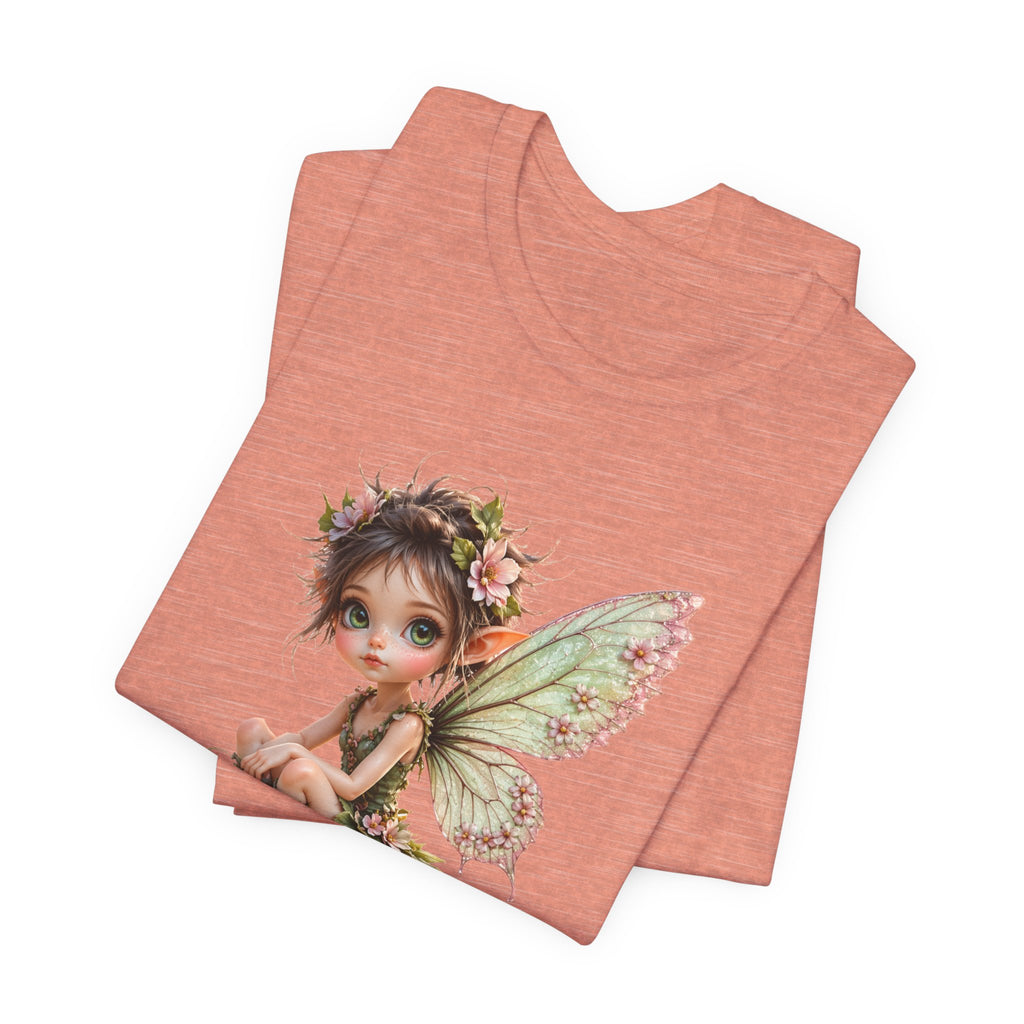 Fairy Mushroom Tee — Cute Woodland Fairy Sitting on Toadstool Graphic T-Shirt