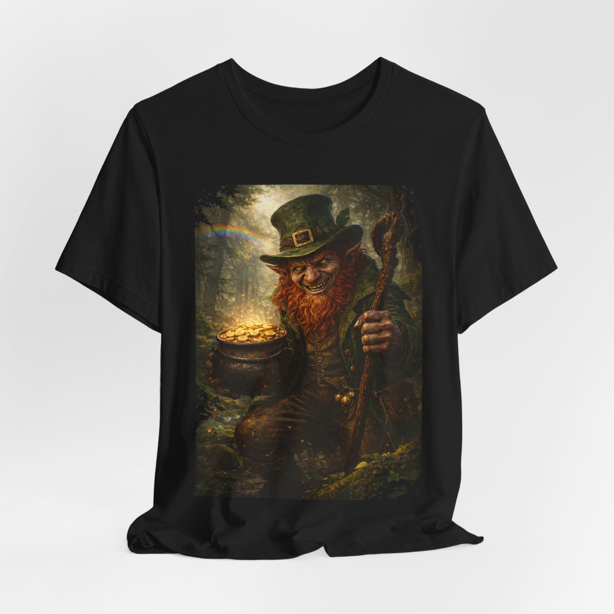 Leprechaun Gold Pot T‑Shirt — Vintage St. Patrick’s Day Lucky Charm Tee