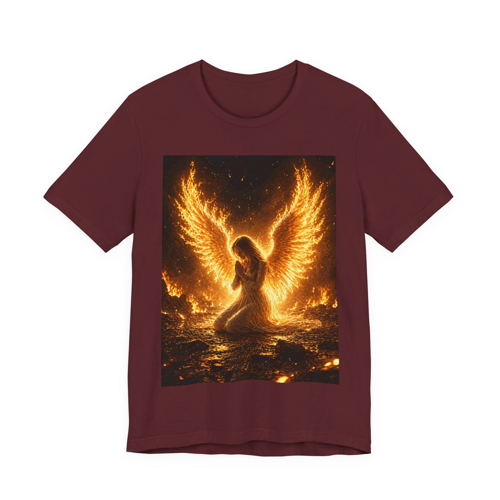Phoenix Angel Tee — Fiery Winged Angel Graphic T-Shirt