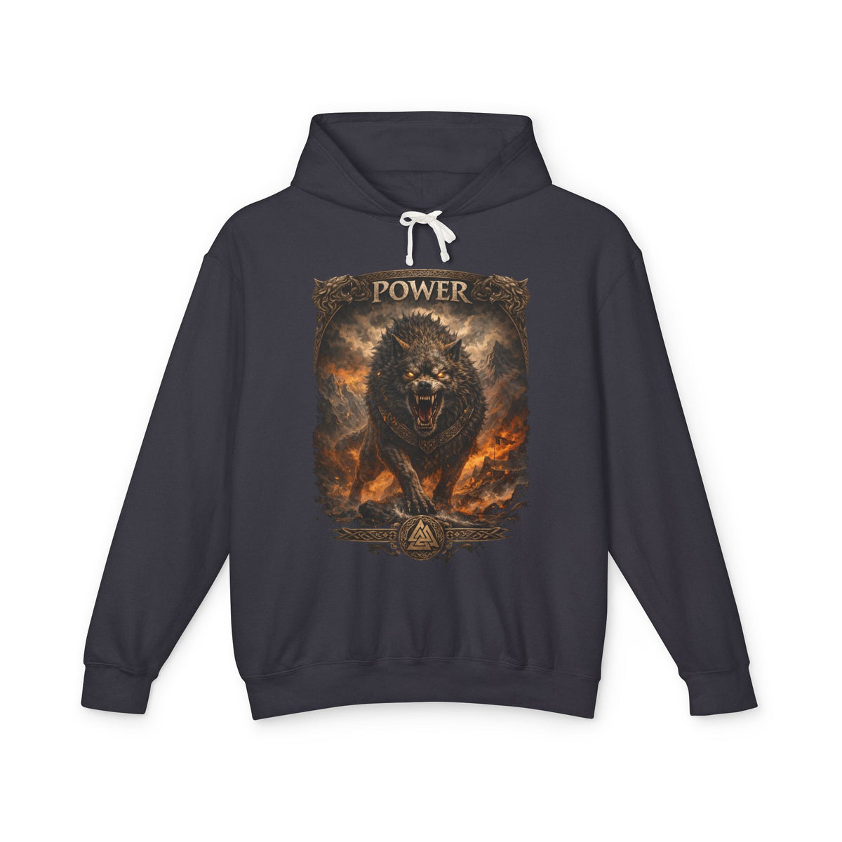 Power Wolf Hoodie — Fierce Wolf Graphic Lightweight Pullover