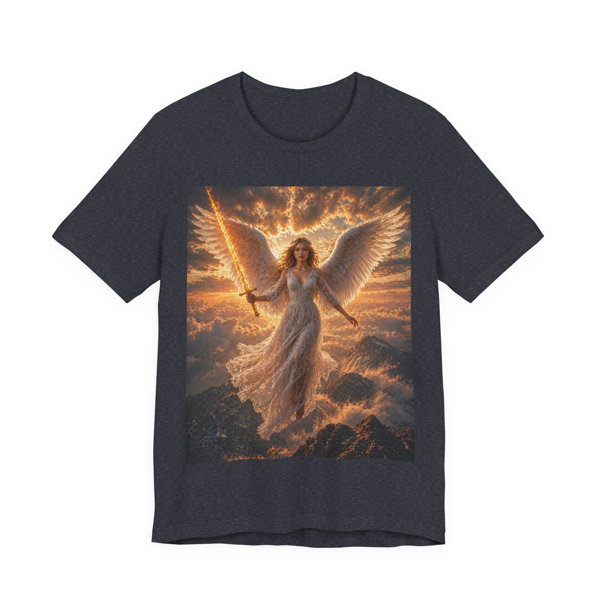 Angel Warrior Tee — Radiant Guardian Wings Graphic T-Shirt