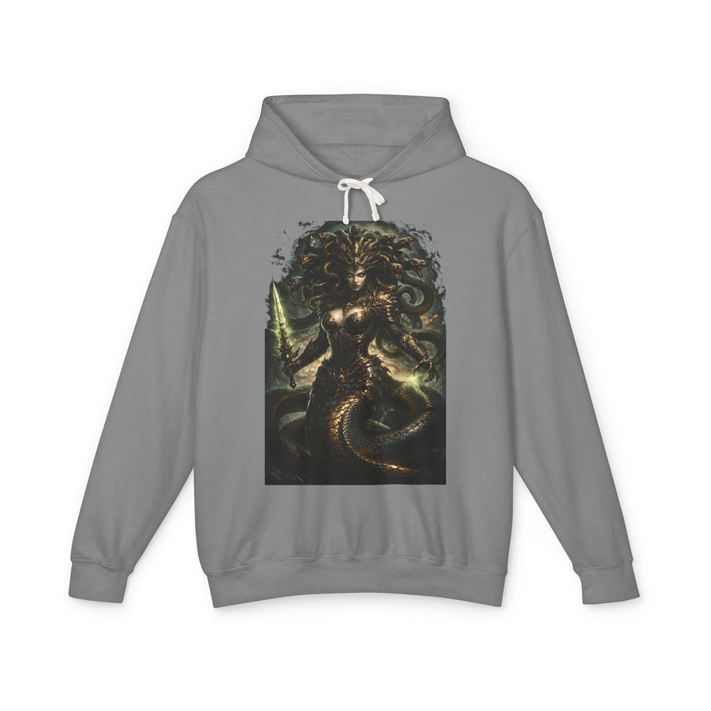 Medusa Mythology Hoodie — Dark Gorgon Graphic Sweatshirt