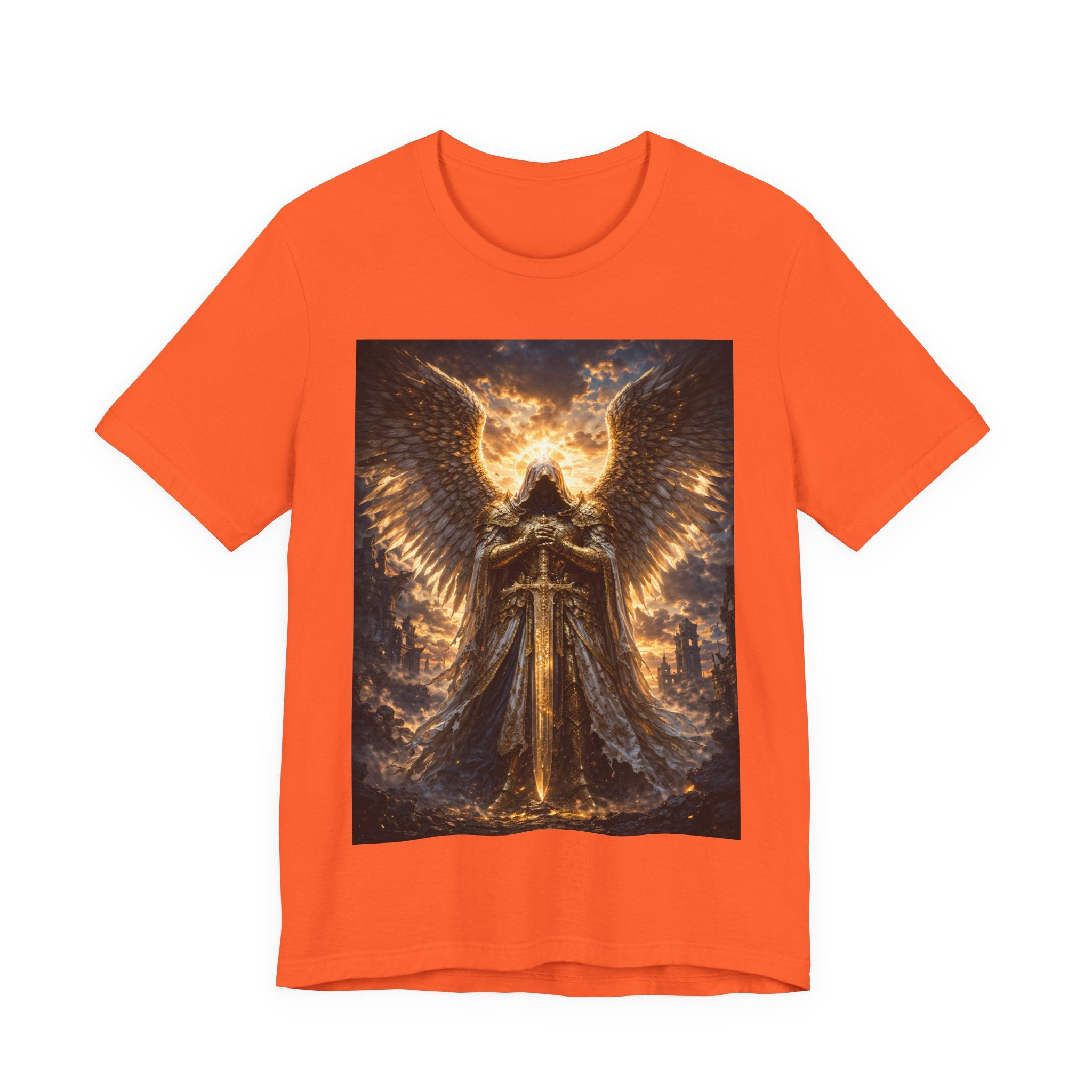 Angel Guardian T-Shirt — Golden Warrior Wings Graphic Tee