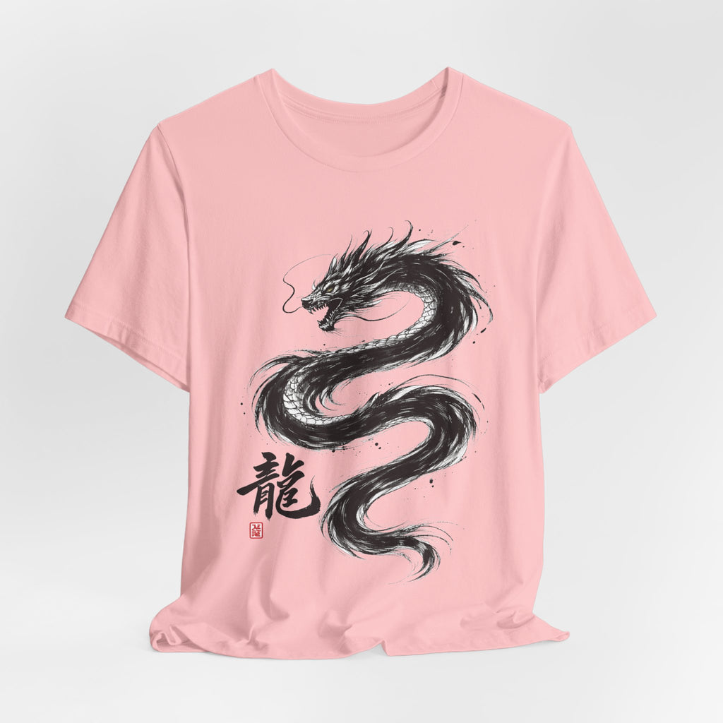 Dragon Brushstroke Tee — Asian Ink Dragon T-Shirt