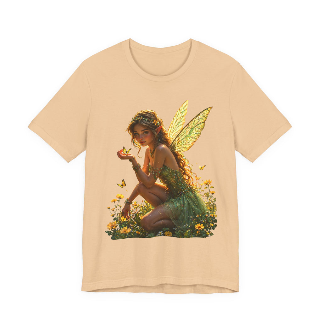 Fairy Garden T‑Shirt — Whimsical Sunlit Fairy Illustration Tee