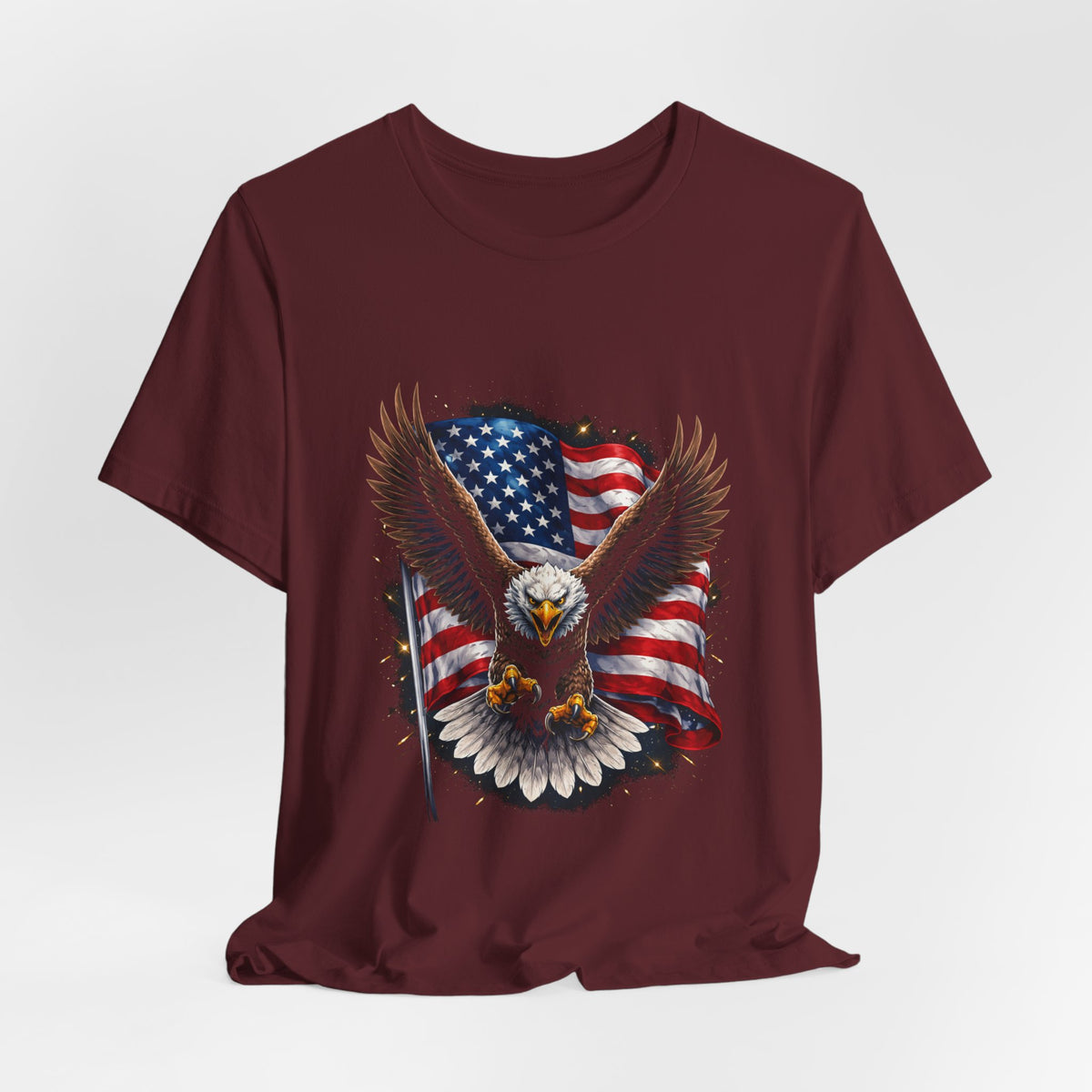 Patriotic Bald Eagle T-Shirt – American Flag Graphic Tee