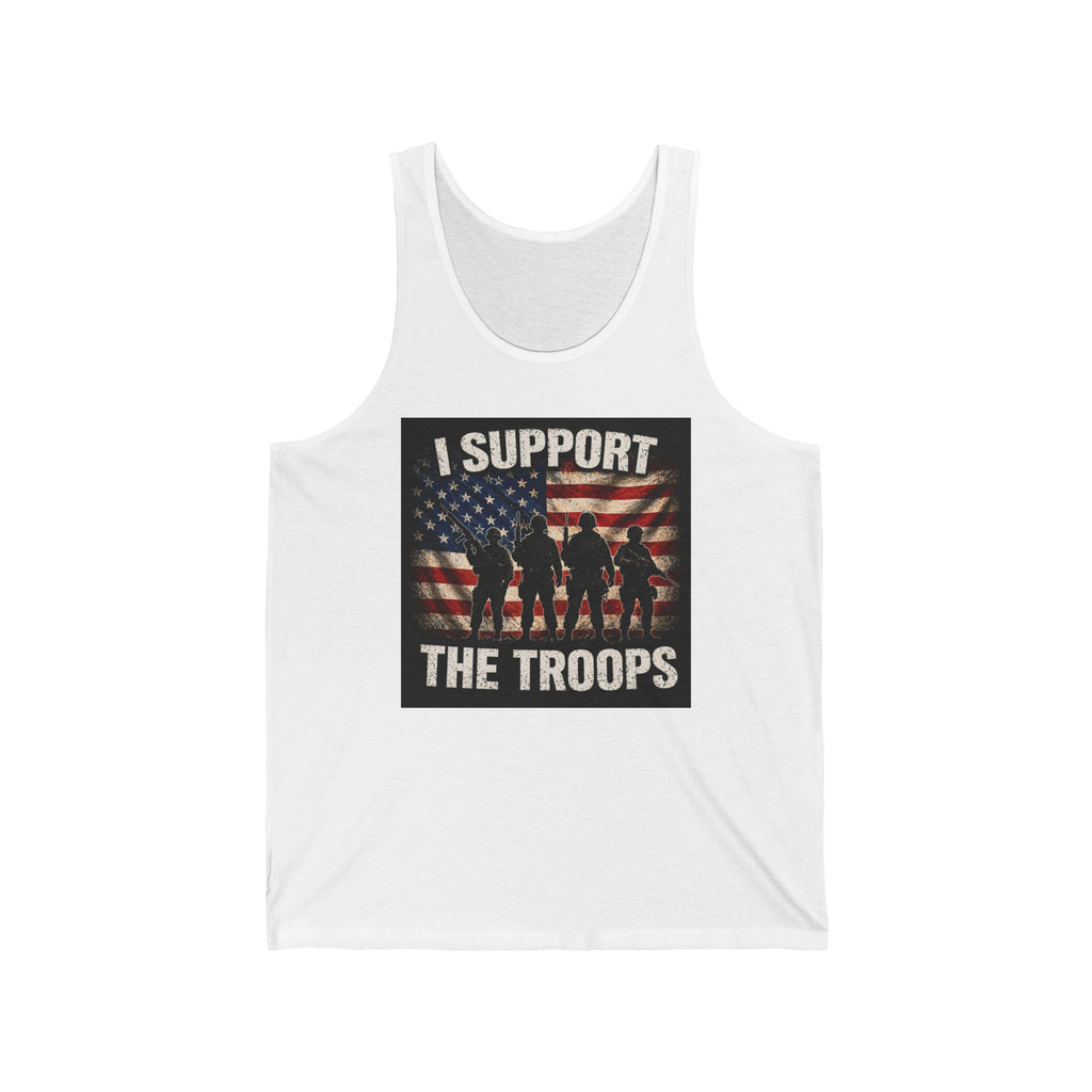 I Support The Troops Tank Top — Patriotic American Flag Military Support Tank