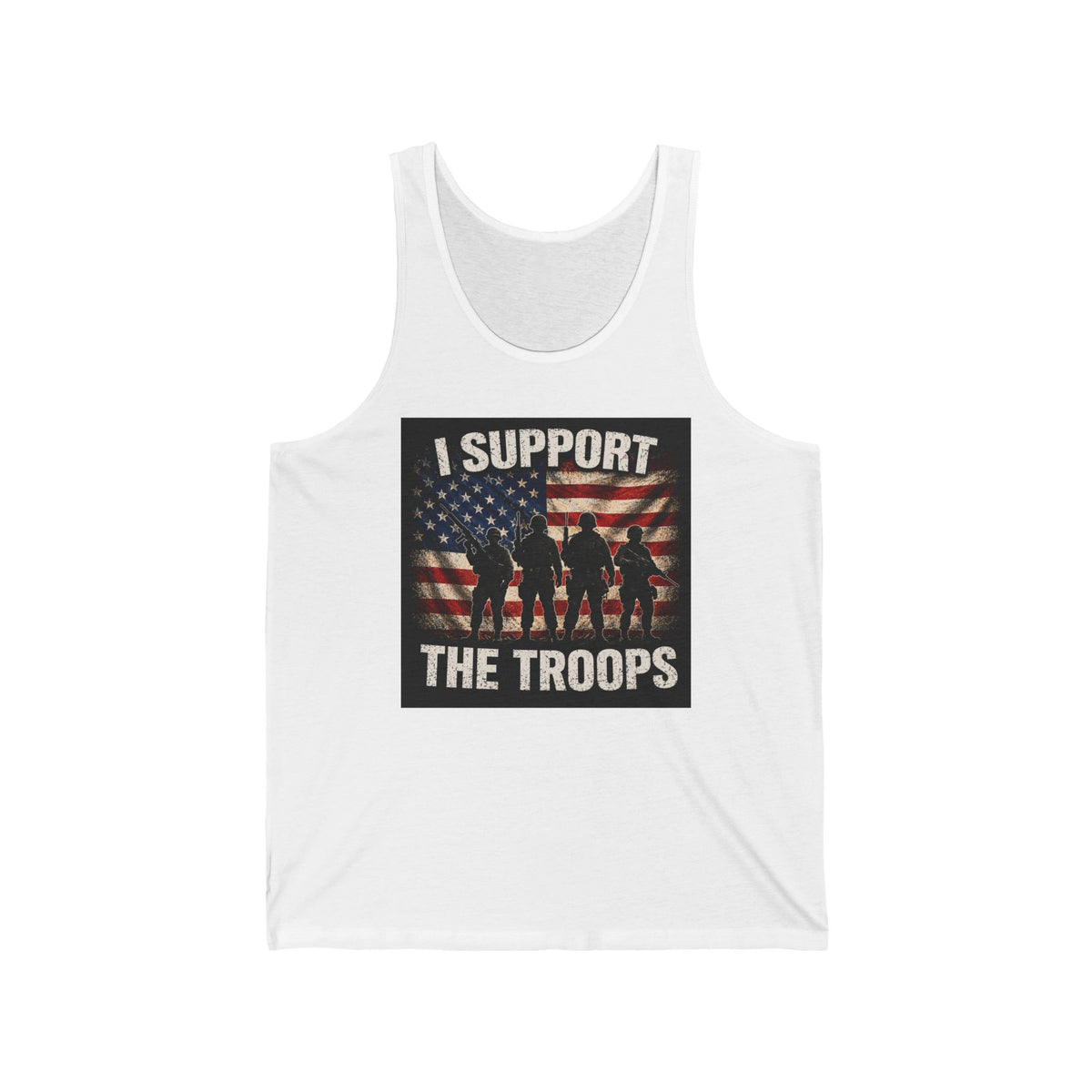 I Support The Troops Tank Top — Patriotic American Flag Military Support Tank