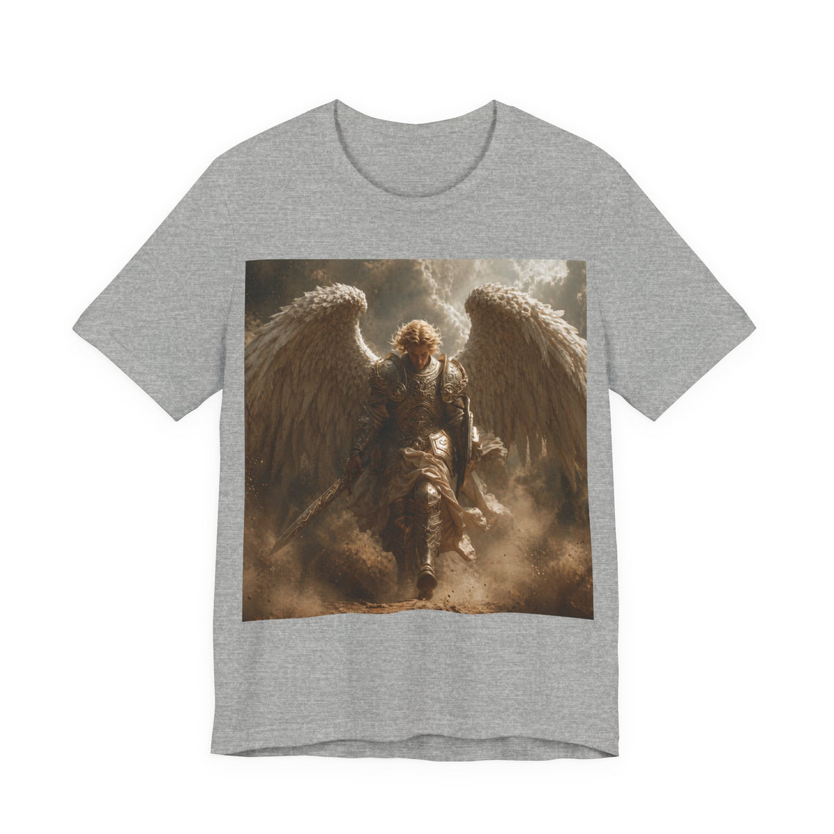 Angel Warrior T‑Shirt — Dramatic Winged Guardian Graphic Tee