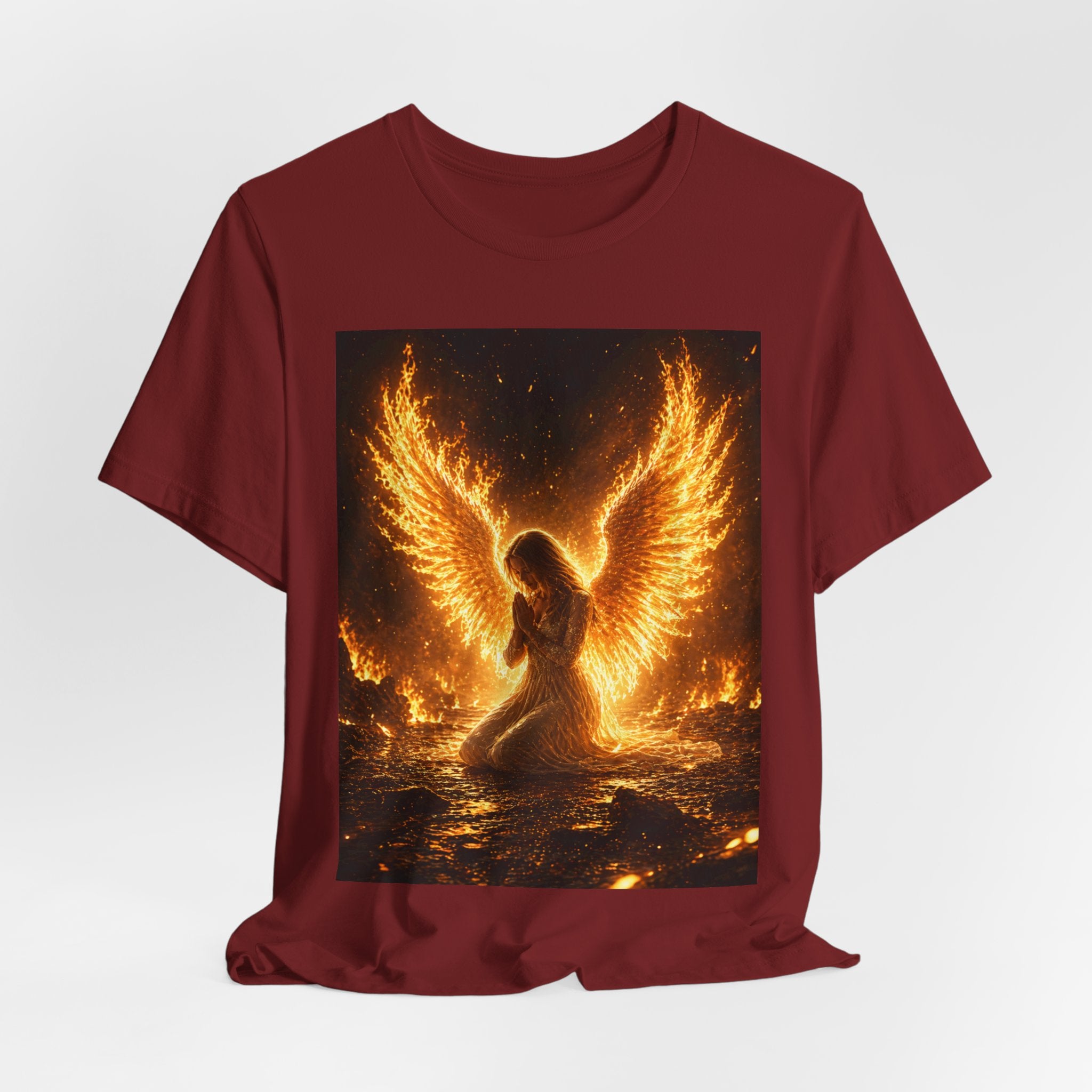 Phoenix Angel Tee — Fiery Winged Angel Graphic T-Shirt