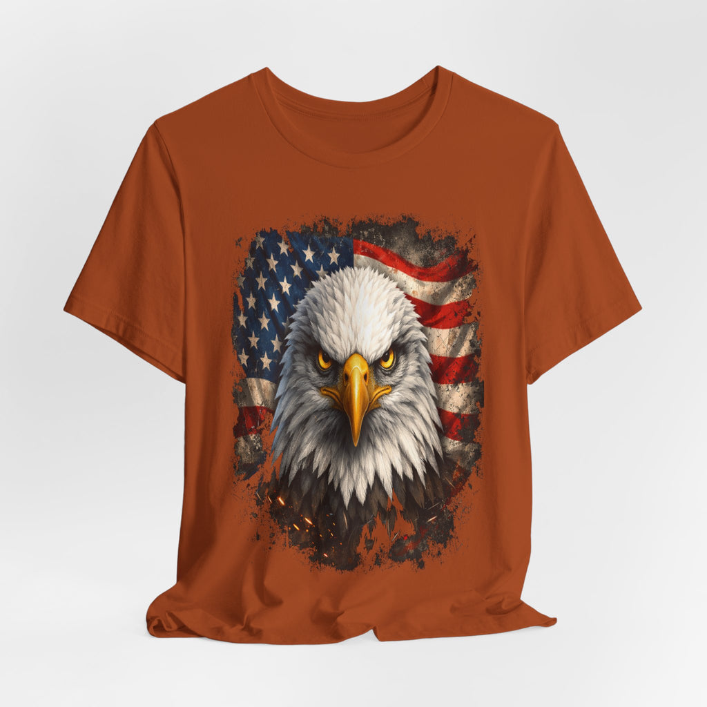 American Bald Eagle T‑Shirt — Patriotic Flag Graphic Tee