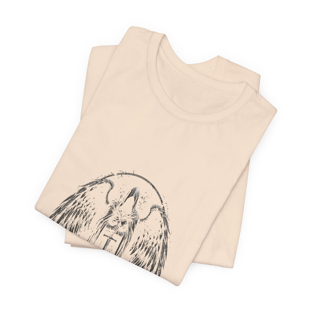 Guaediand Angel Wings Tee — Gothic Guardian Angel Short Sleeve Shirt