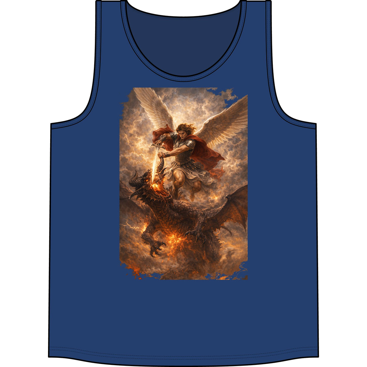 Micheal the arch Angel vs Satan End of timesTank Top — Warrior Archangel Graphic