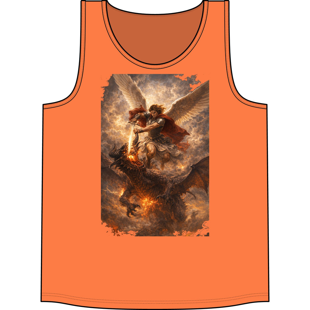 Micheal the arch Angel vs Satan End of timesTank Top — Warrior Archangel Graphic