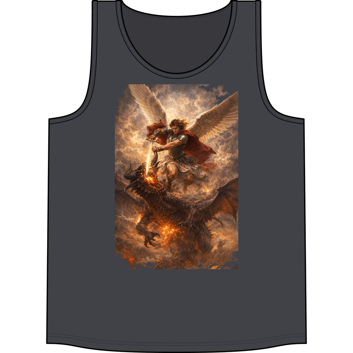Micheal the arch Angel vs Satan End of timesTank Top — Warrior Archangel Graphic