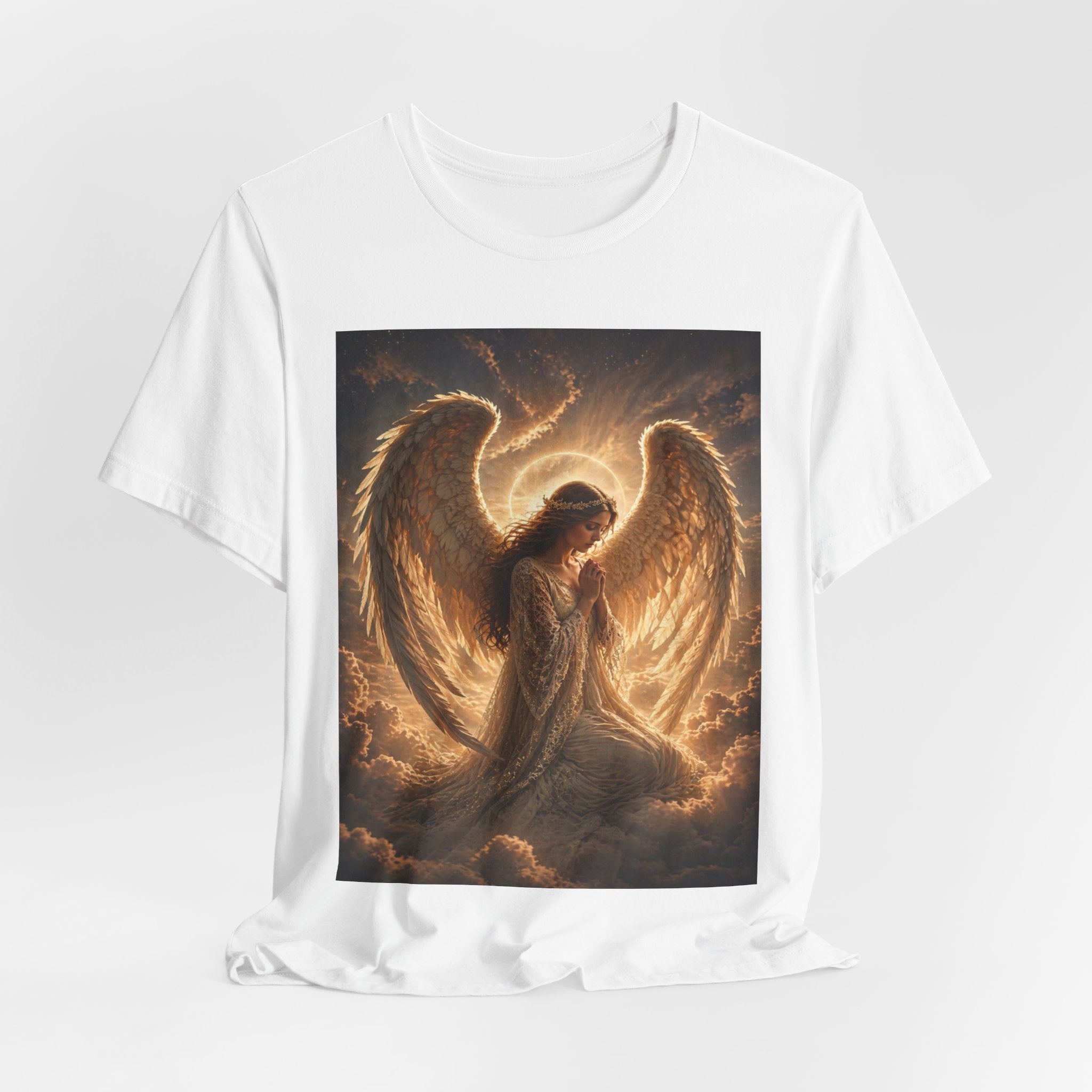 Angel Wings T-Shirt — Golden Seraph Prayer Tee
