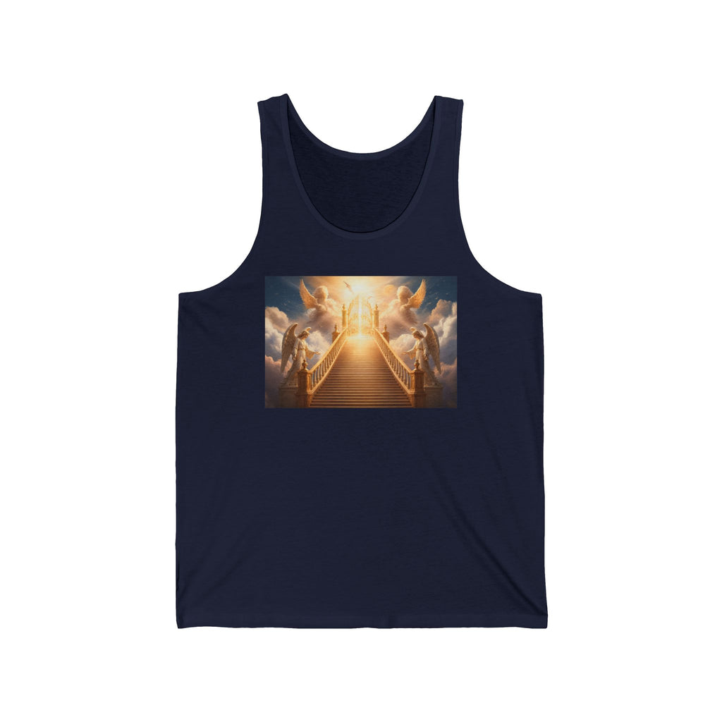 Heavenly Stairway Tank Top – Inspiring Angelic Morning Graphic