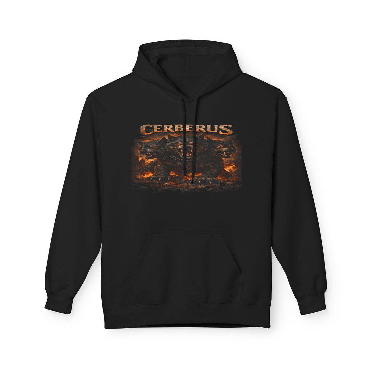 Gerberus Mythic Dog Hoodie — Fiery Cerberus Graphic Sweatshirt