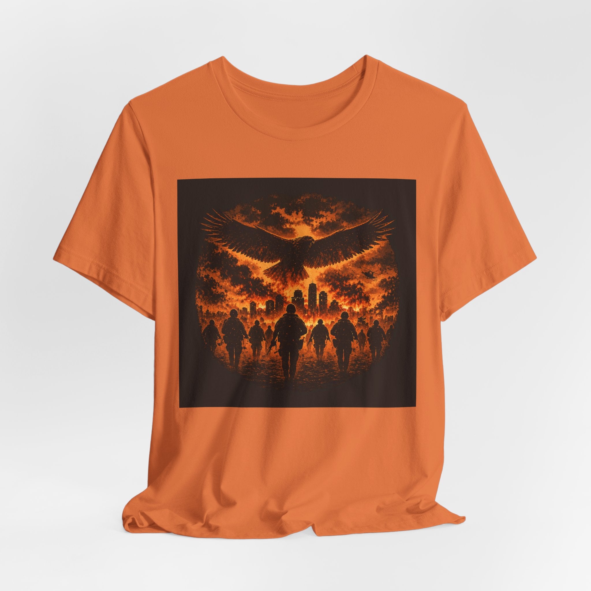 Fiery Phoenix Skull Tee — Gothic Flame Graphic T-Shirt