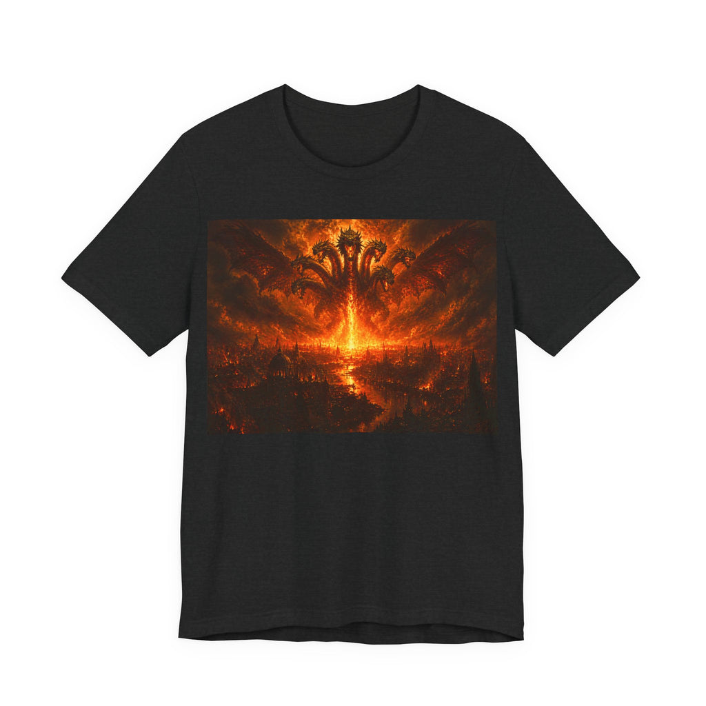 The seven headed dragon from the end of times T‑Shirt — Dark Graphic Tee