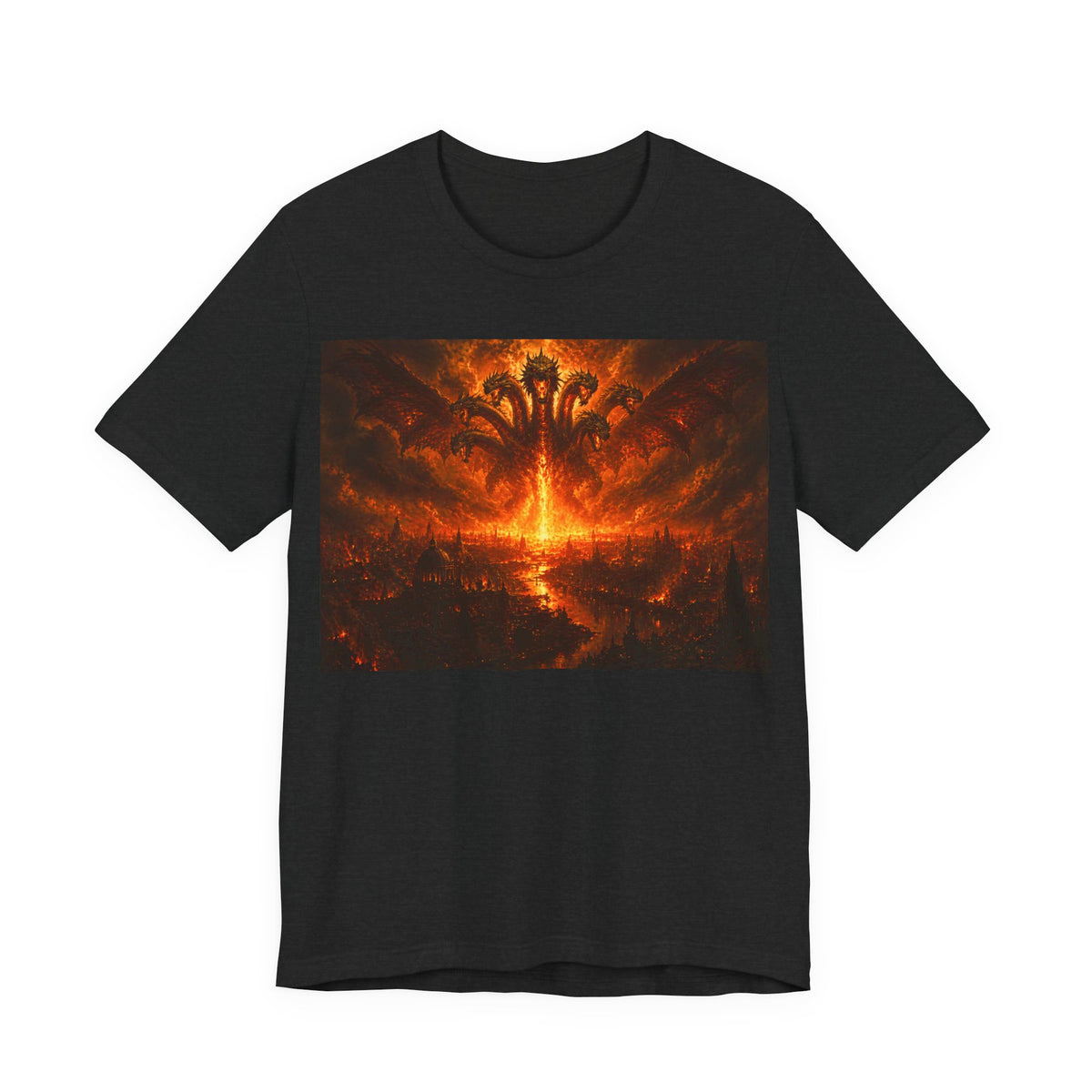 The seven headed dragon from the end of times T‑Shirt — Dark Graphic Tee
