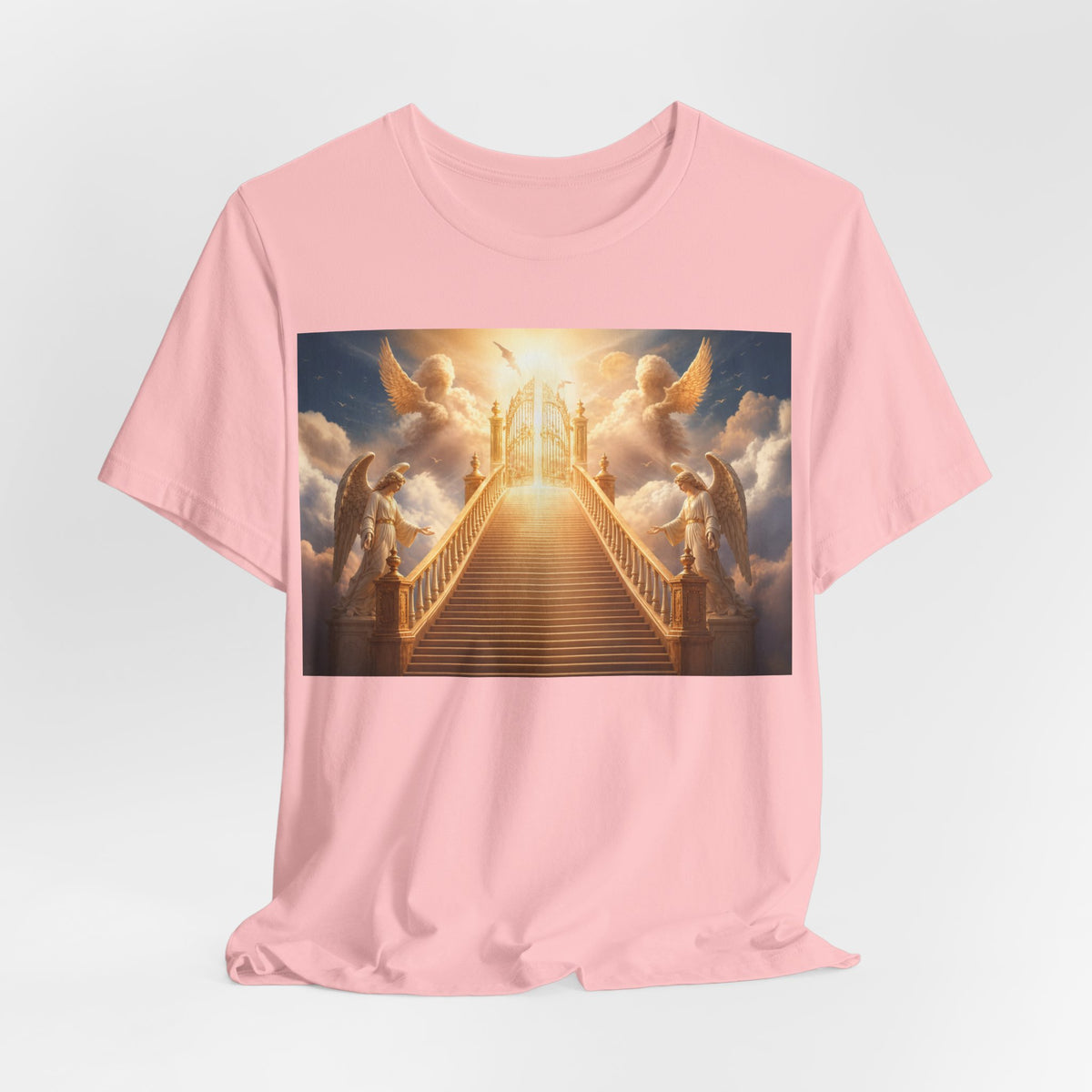 Heavenly Stairway T‑Shirt — Golden Gates Angelic Design