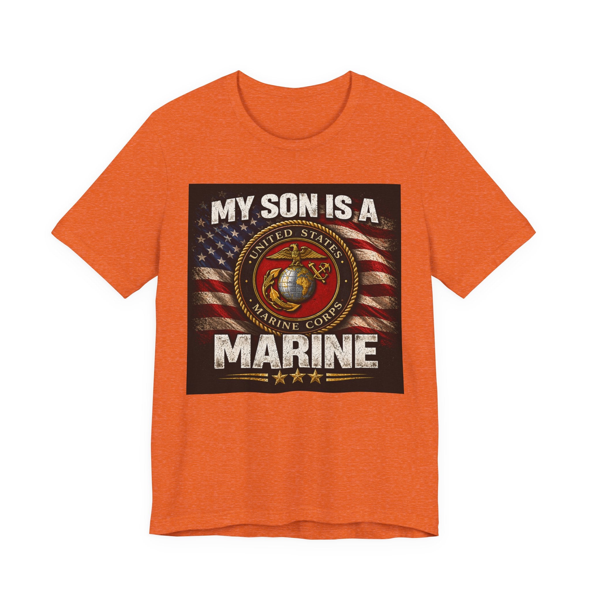 Marine Parent T-Shirt – “My Son Is A Marine” Patriotic USMC Tee