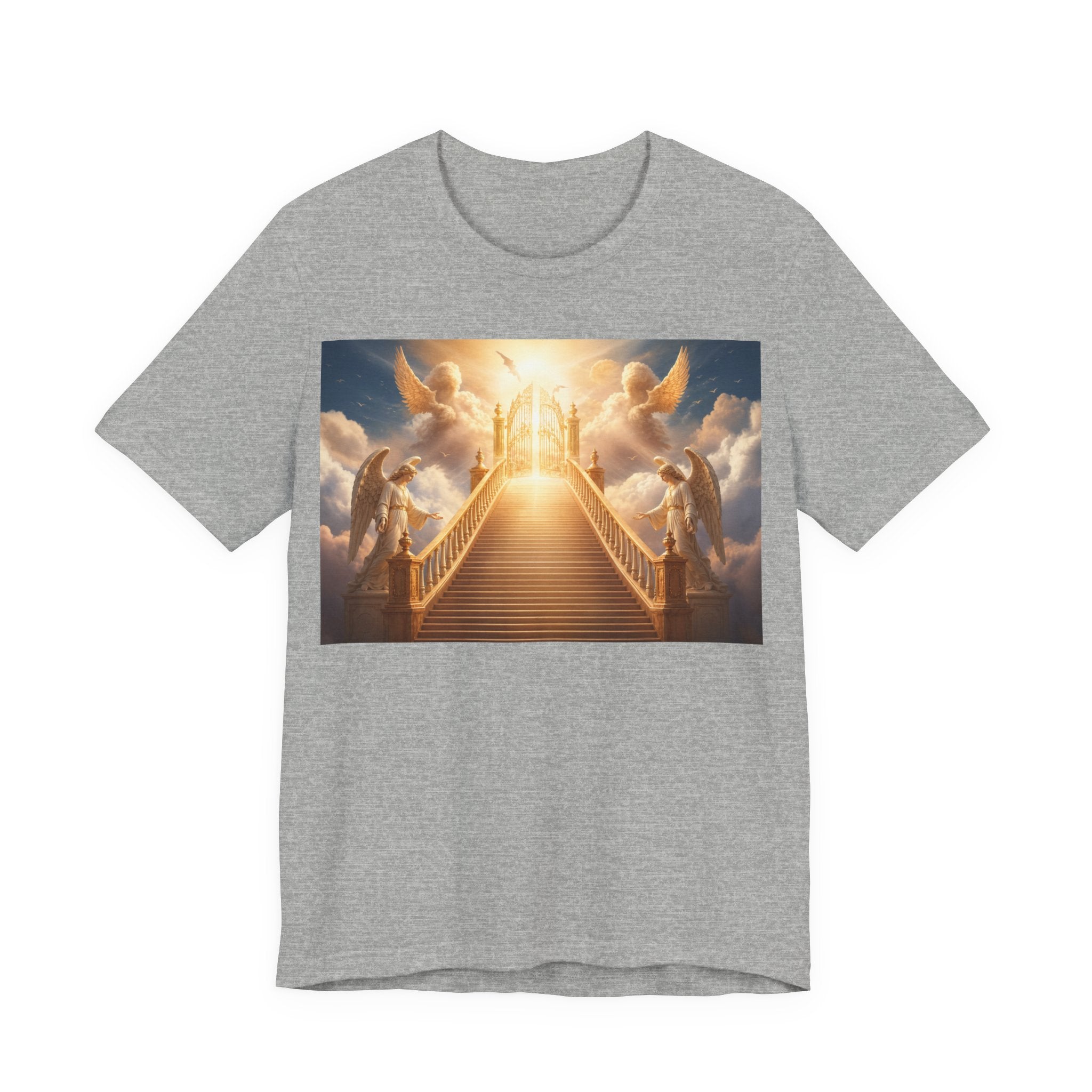 Heavenly Stairway T‑Shirt — Golden Gates Angelic Design