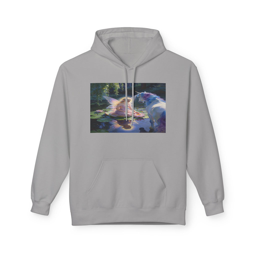 Unicorn and Fairy Cotton Hoodie — Abstract Galaxy Flower Print Pullover