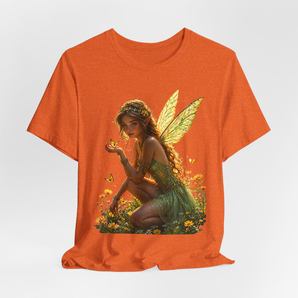 Fairy Garden T‑Shirt — Whimsical Sunlit Fairy Illustration Tee