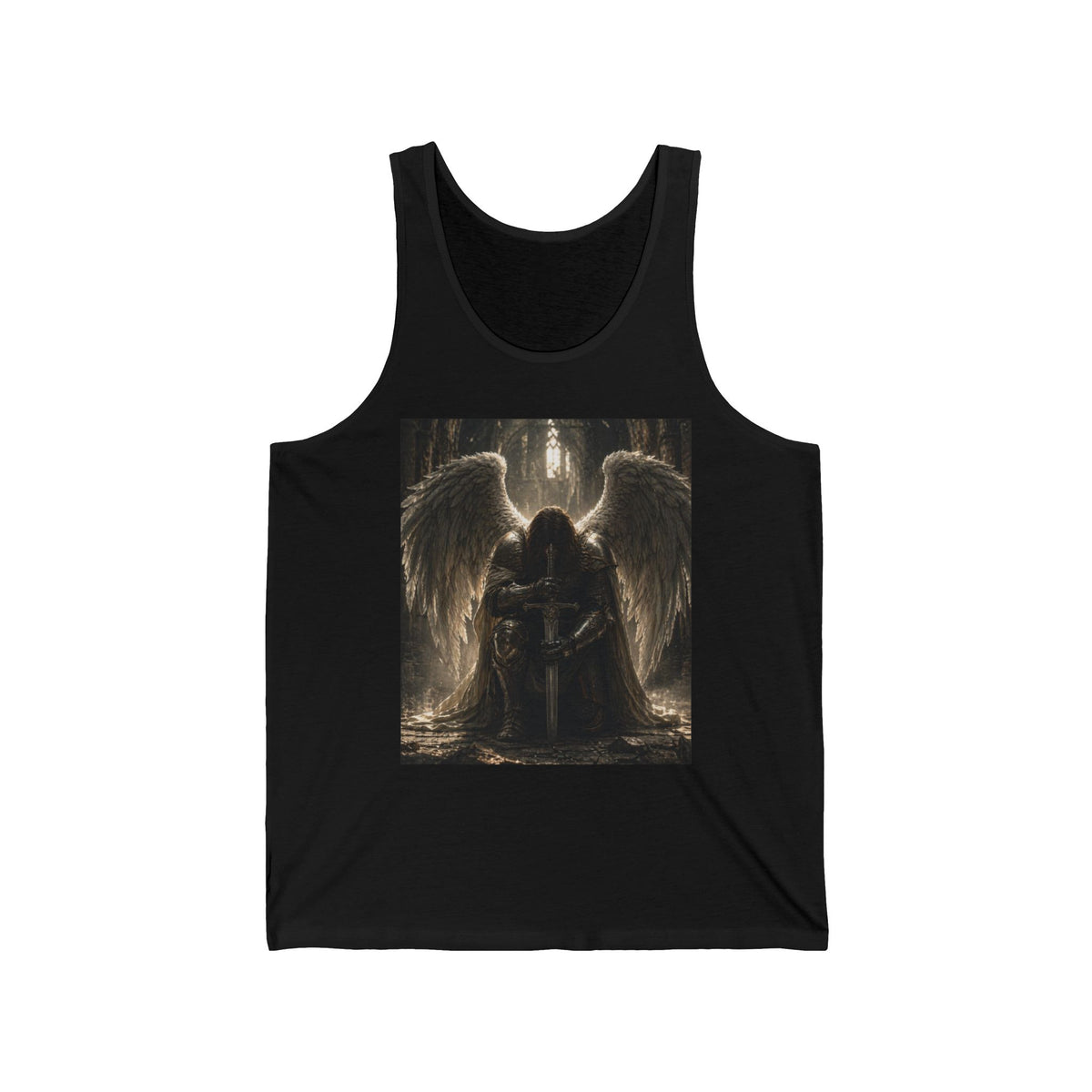 Angel Guardian Tank Top — Gothic Winged Protector Graphic Tank