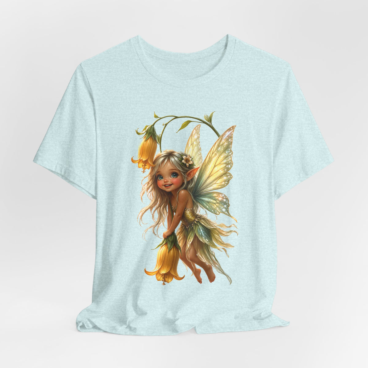 Fairy Flower T-Shirt — Whimsical Yellow Bell Fairy Graphic Tee