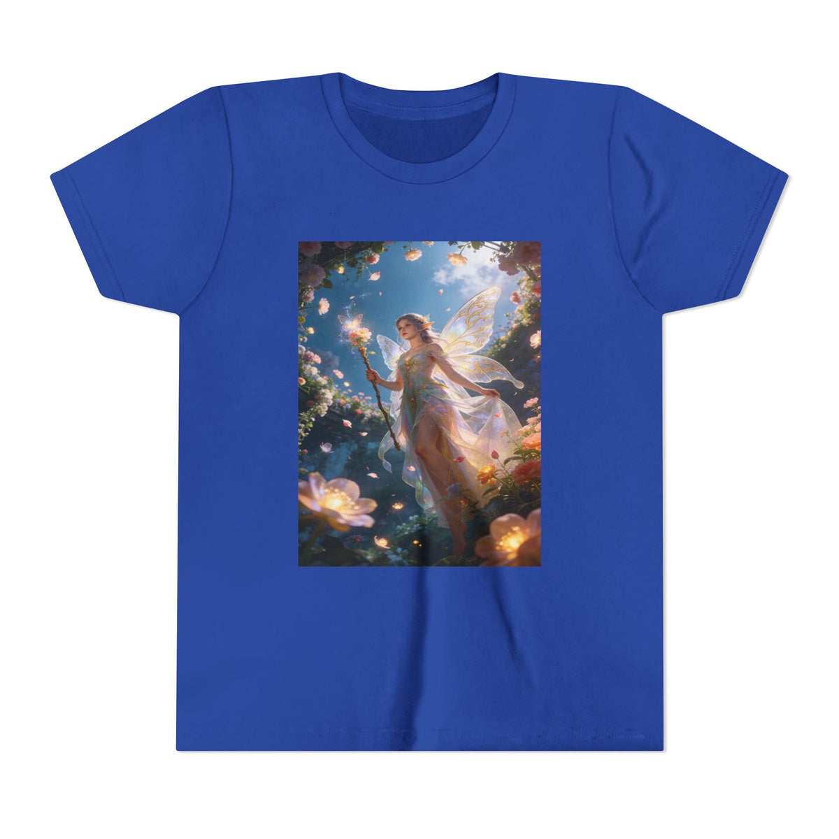 Fairy Glow Youth Tee — Enchanted Forest Fairy Graphic T-Shirt