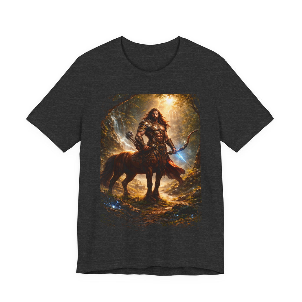 Centaur Warrior Fantasy T‑Shirt — Mythic Forest Battle Graphic Tee