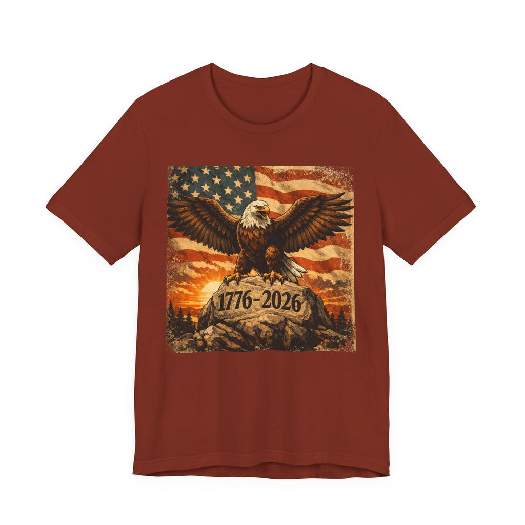 Patriotic Eagle Tee — 1776-2026 American Flag Graphic T-Shirt