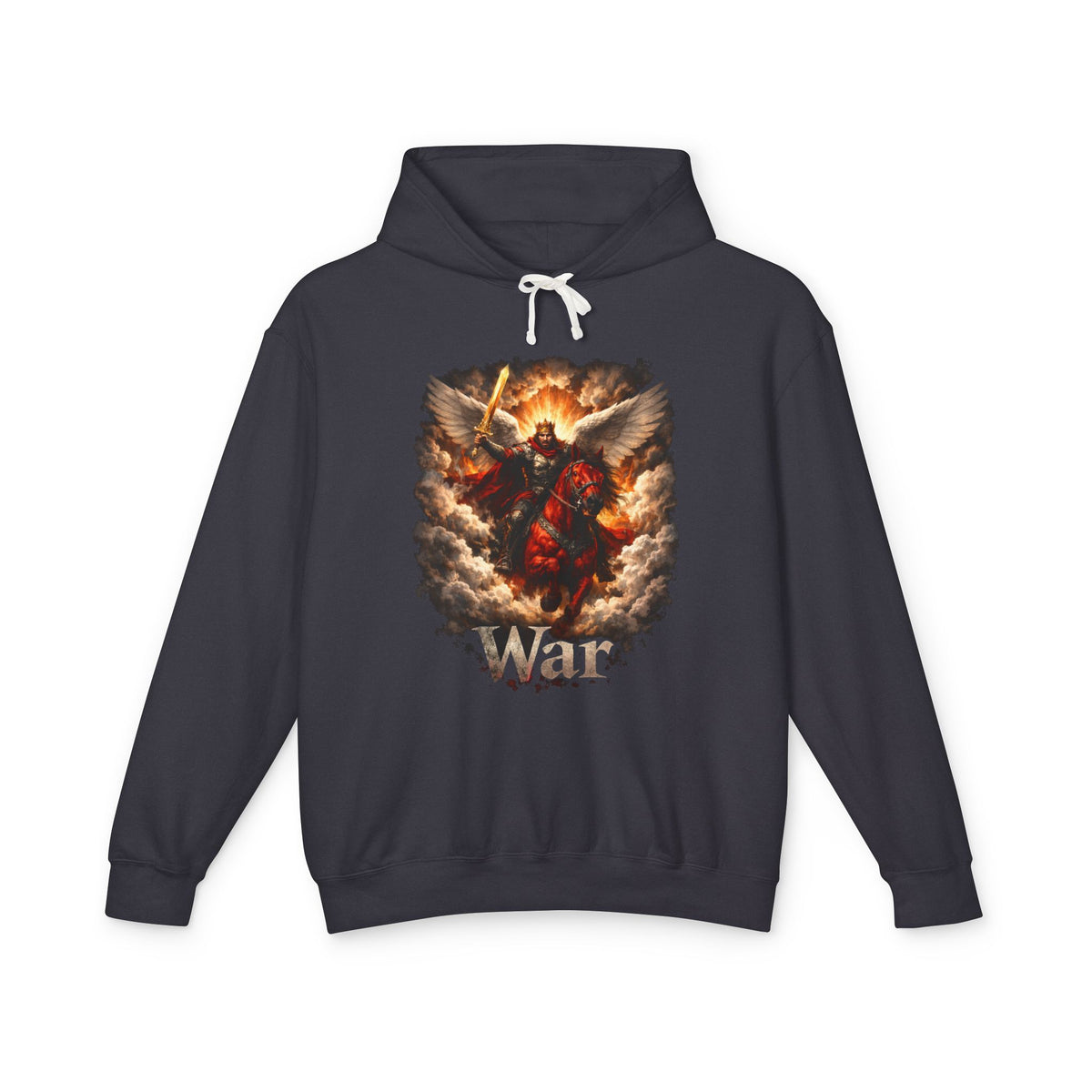 Archangel Warrior Hoodie – Fiery Guardian Graphic Sweatshirt