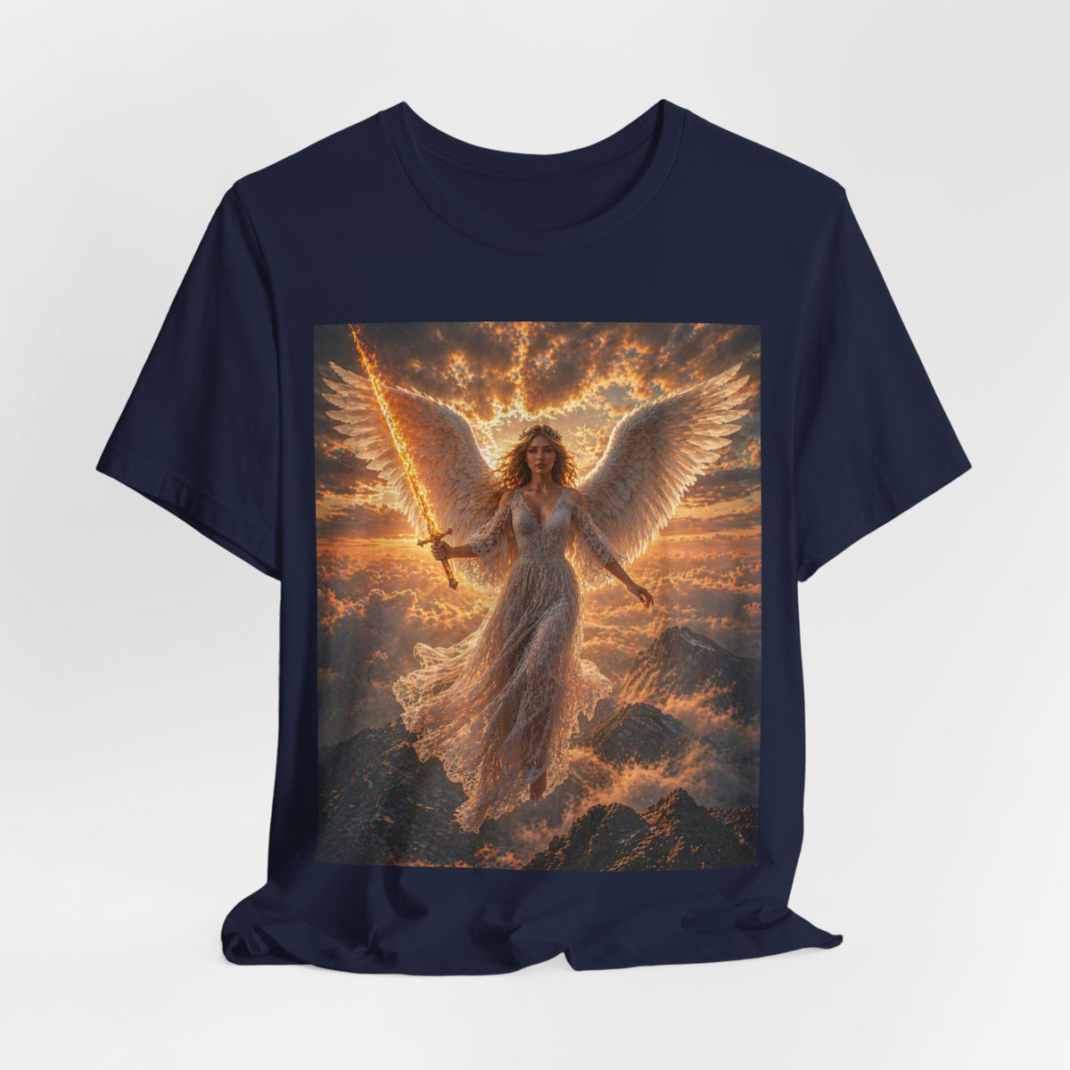 Angel Warrior Tee — Radiant Guardian Wings Graphic T-Shirt