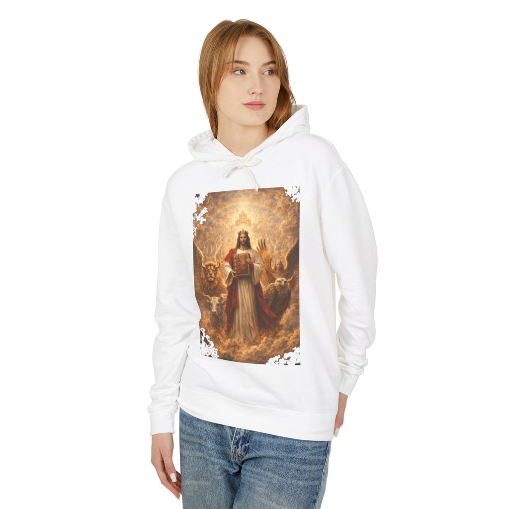 Revelation 5-10 Jesus Christ Illustration Hoodie — Religious Faith Graphic Hoodie