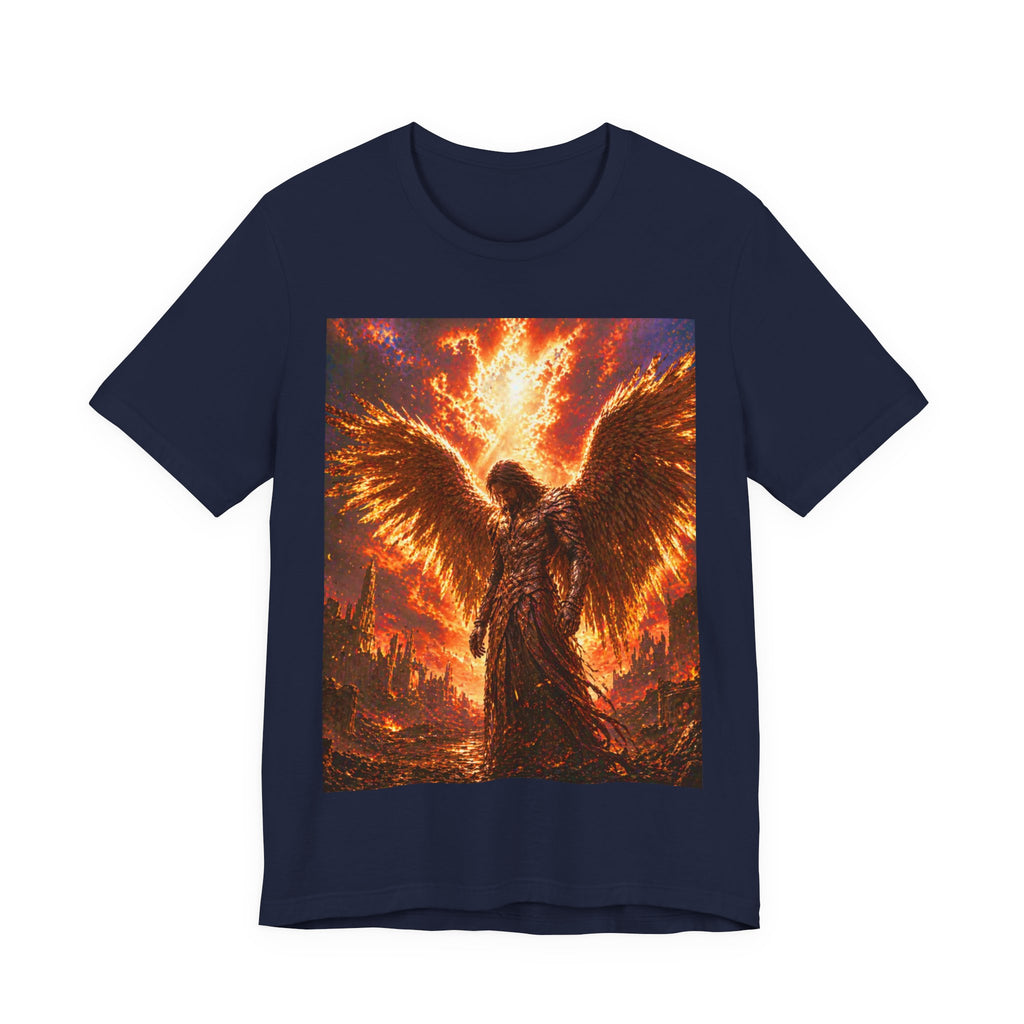 Angel Graphic Tee — Flaming Wings Apocalypse T-Shirt
